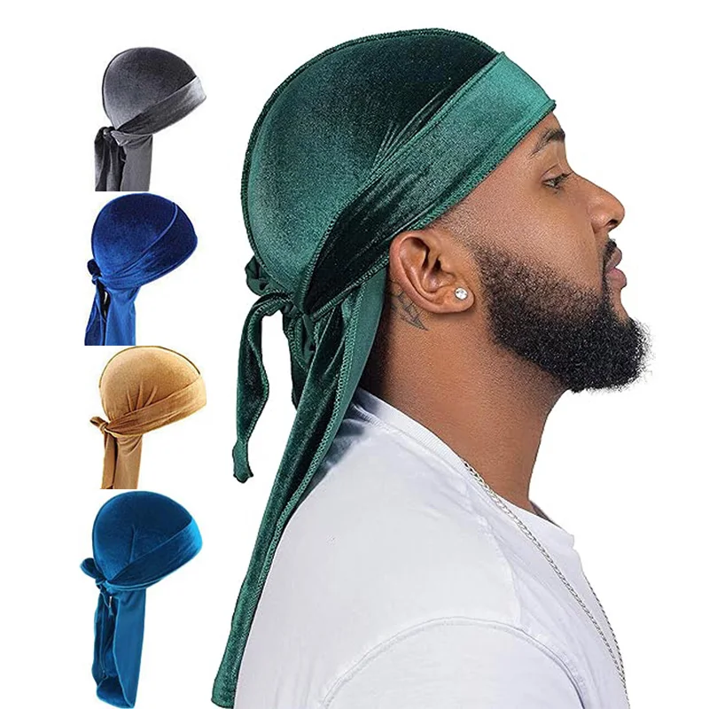 Men'S Fashion With Hat - kkjoy Durag Unisex in Velluto, Bandana