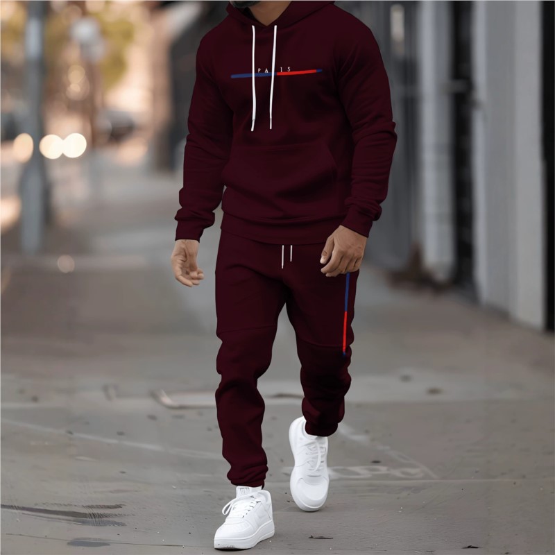 Mens Fashion Clothes - Tuta da uomo con felpa e