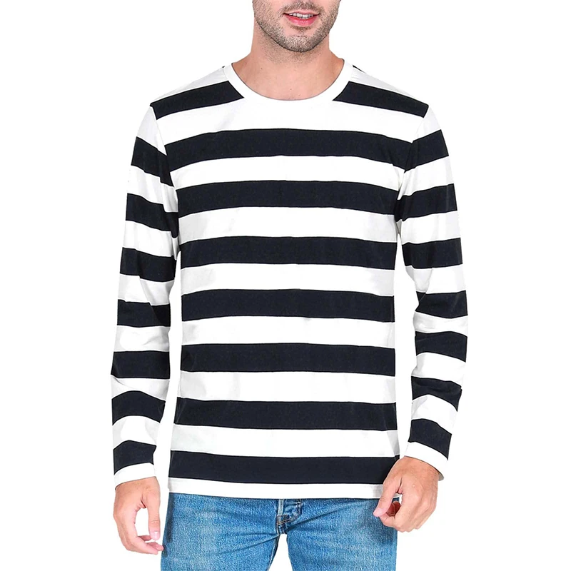 Men'S Fashion T Shirts - Maglietta a maniche lunghe da uomo