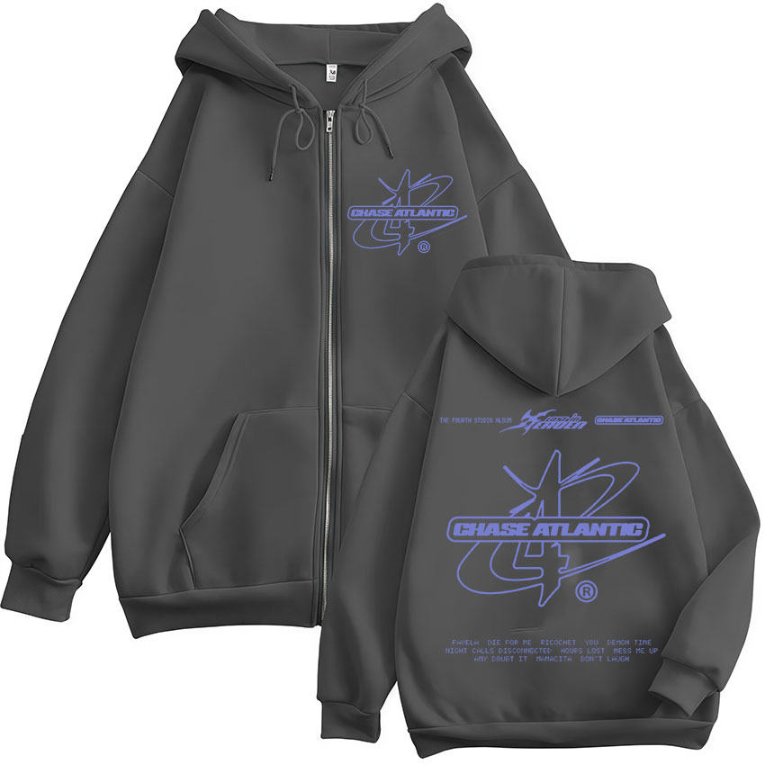 Felpa con Zip Stampata della B - Mens Fashion Zip Up Hoodies recensione e prezzo