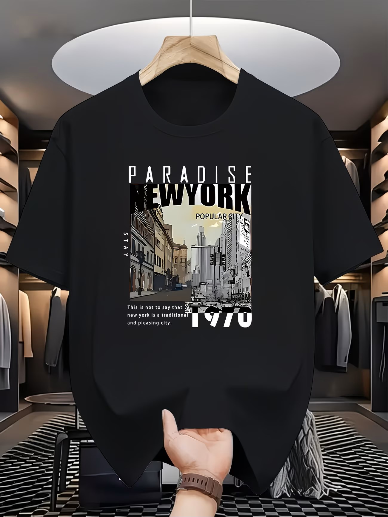 T-shirt da uomo a maniche cort - Men'S Fashion New York recensione e prezzo