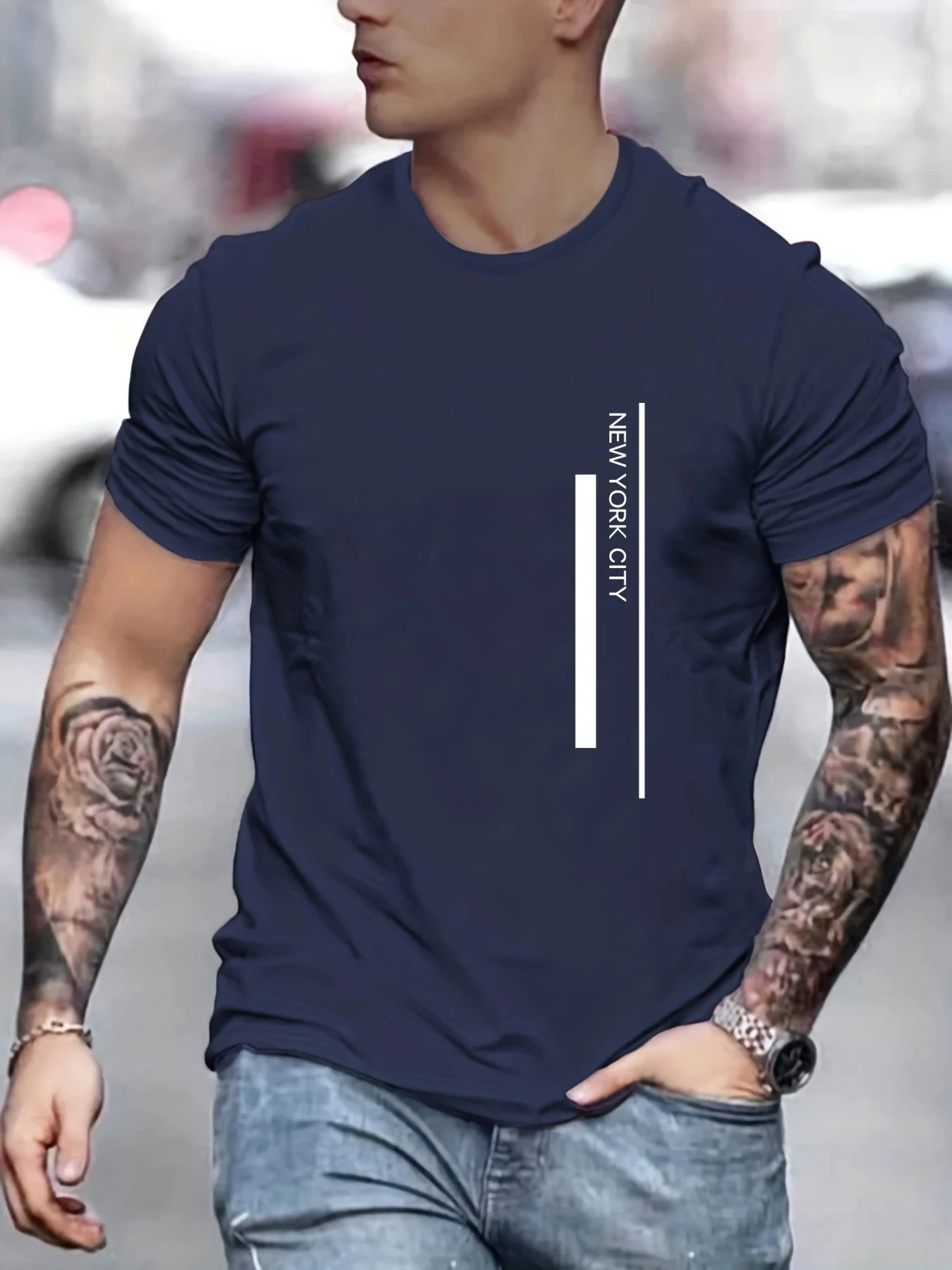 T-shirt con stampa di lettere  - Men'S Fashion New York recensione e prezzo