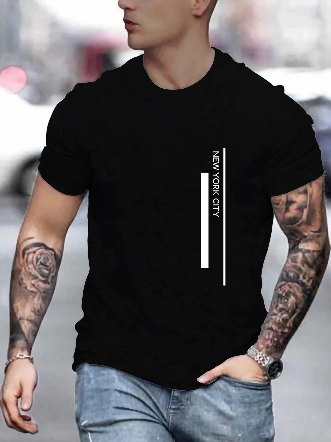 T-shirt con stampa di lettere  - Men'S Fashion New York recensione e prezzo