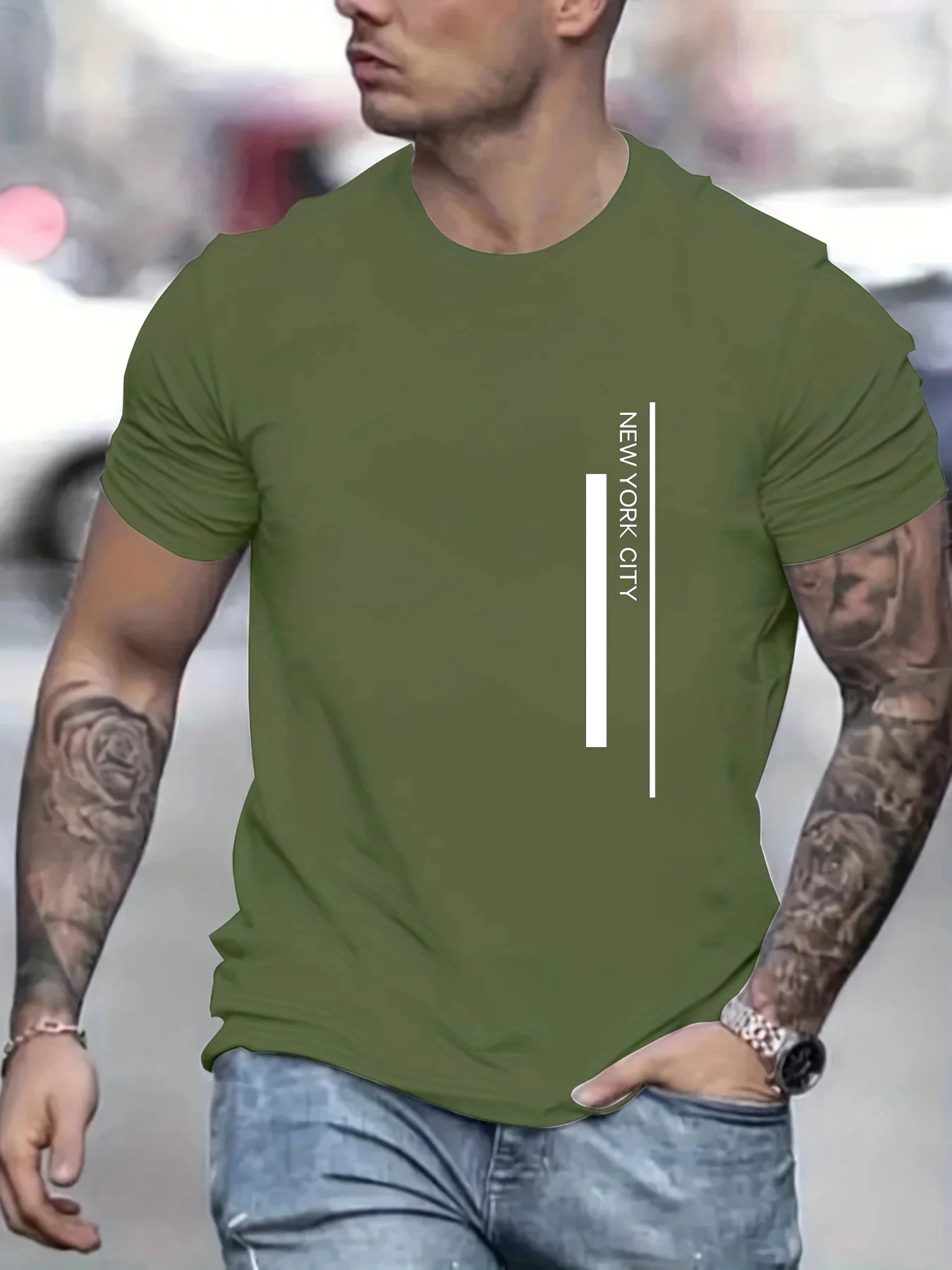 T-shirt con stampa di lettere  - Men'S Fashion New York recensione e prezzo